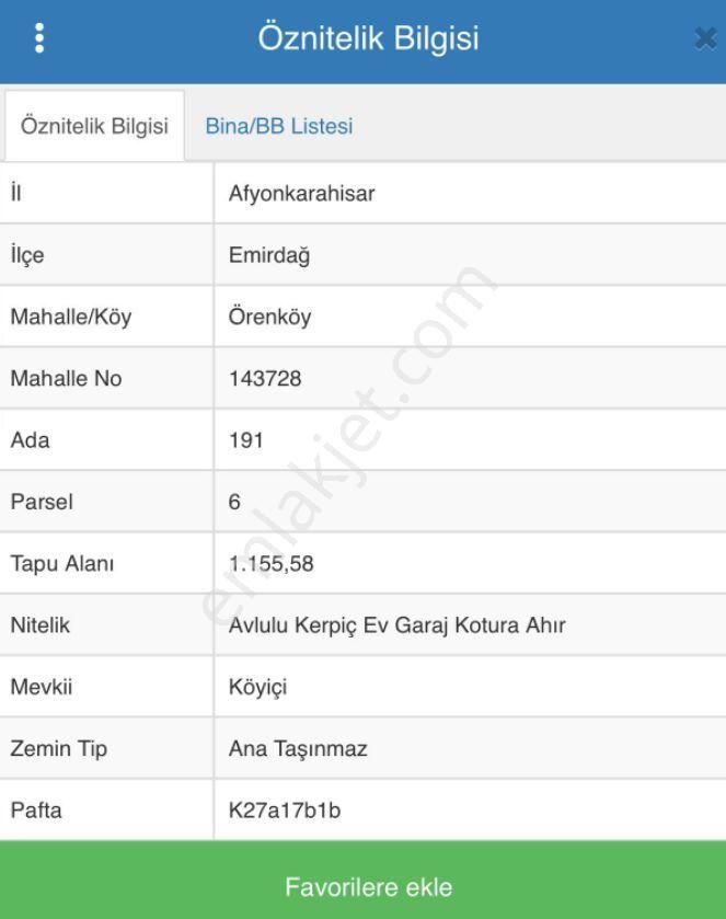 Afyon Emirdağ Örenköy Taş Evler Garaj Samanlık Ahır