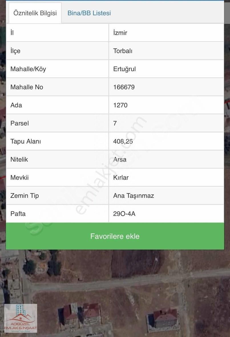 Adıgüzel'den 7 Eylül'de 4 Kat İmarlı Arsa