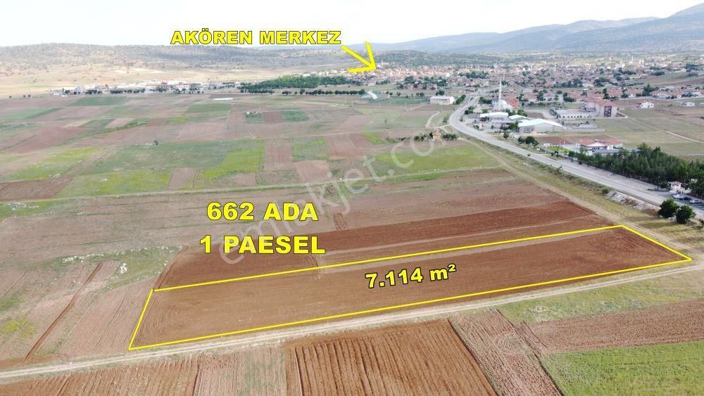 Akören Tülcede Süper Konumda Asfalt Cephe 7.114 M² Tarla