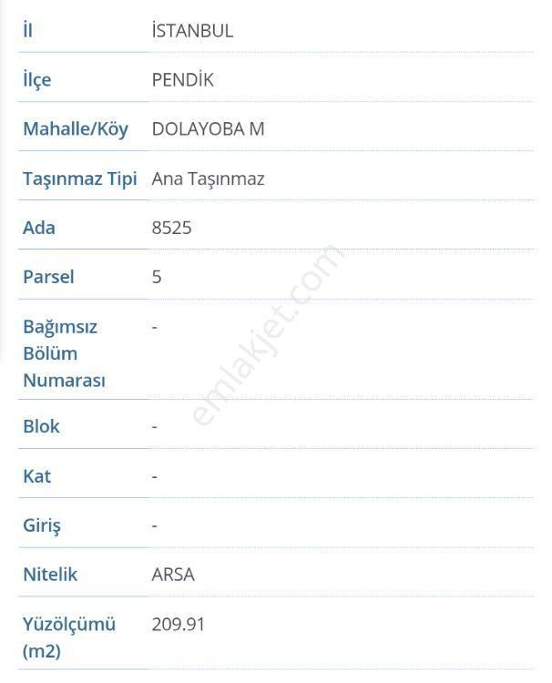 46 Mt2 Hisseli İstanbul Pendik Velibaba