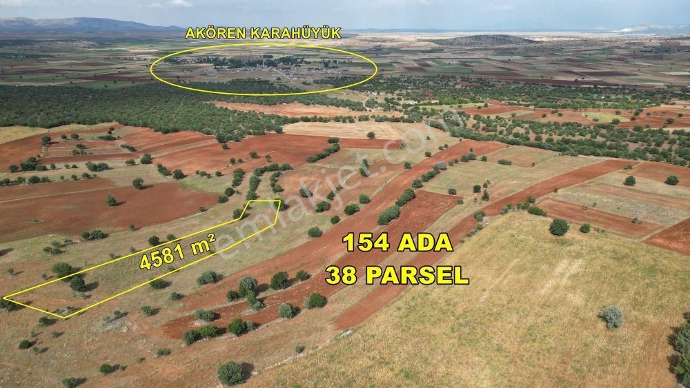 Konya / Akören / Karahüyük De 4.581 M² Müstakil Fırsat Tarla