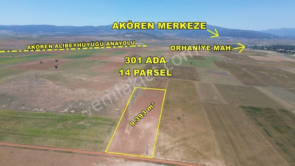 Konya / Akören / Orhaniye De 9.393 M² Tarla