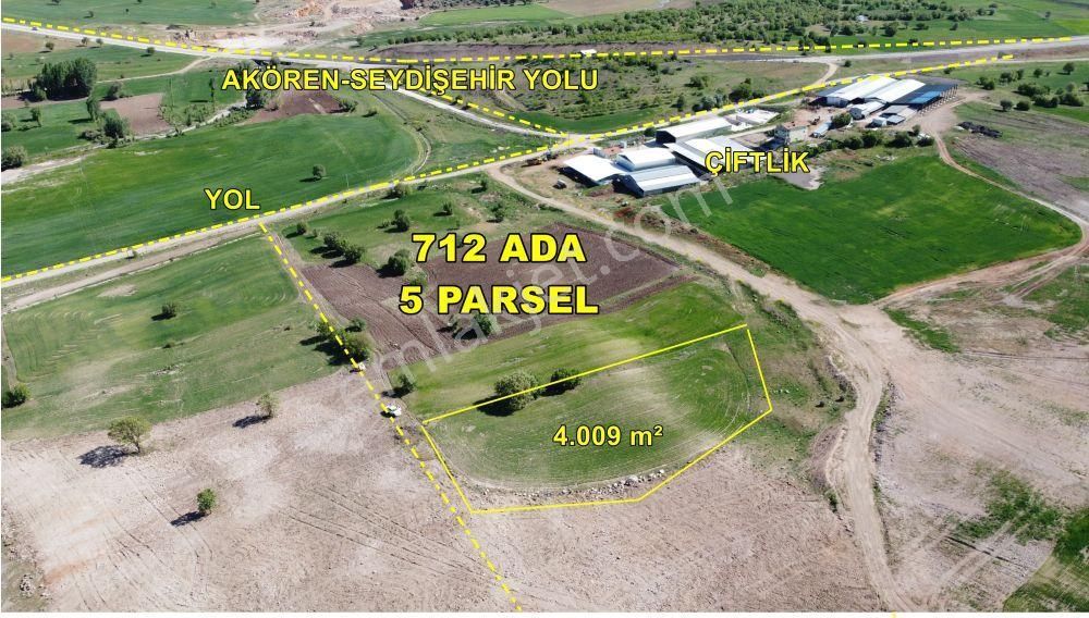 Konya / Akören / Tülce De 4.009 M² Tarla