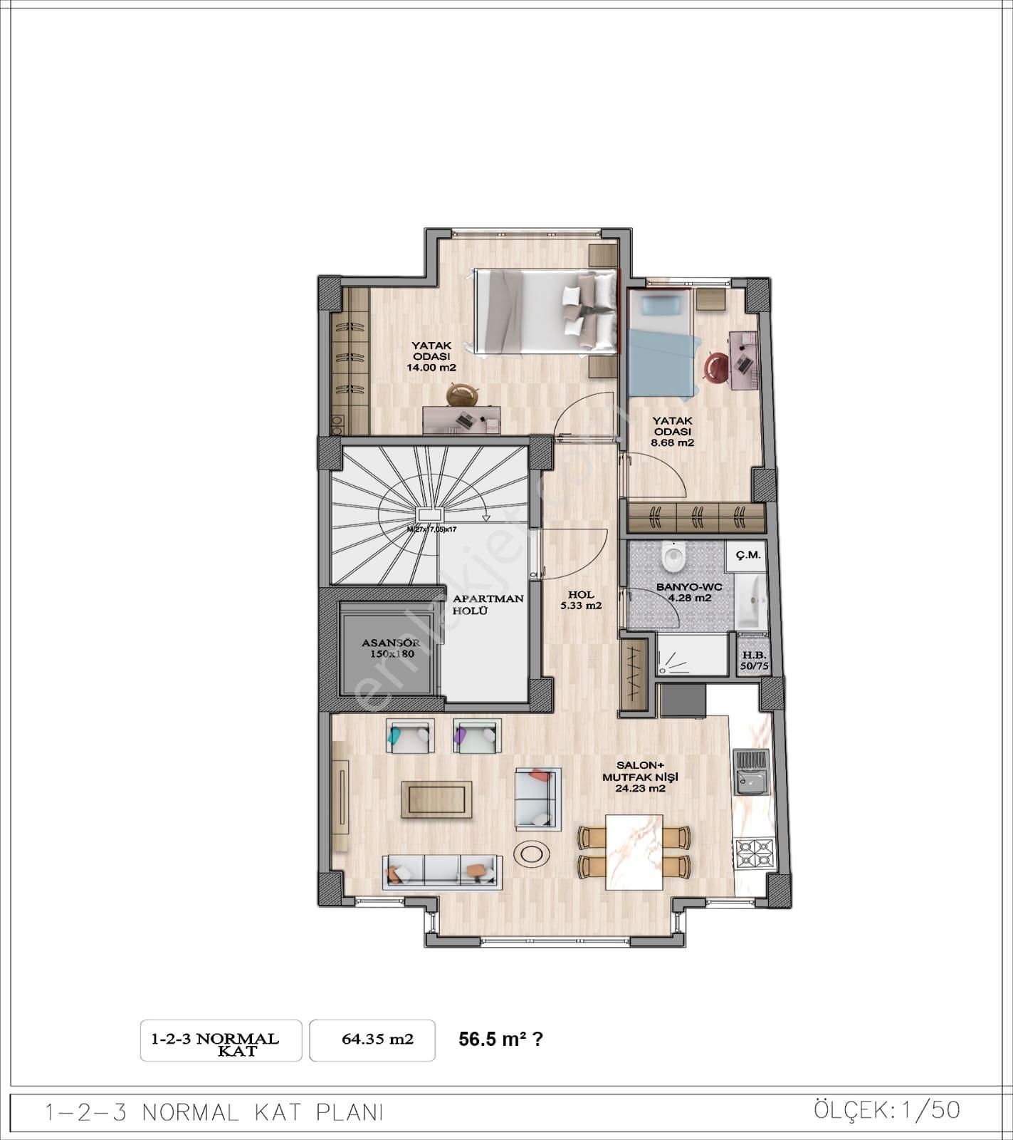 Beyoğlu Cihangir Deniz Manzaralı Sıfır Satılık Bina - Görsel 13