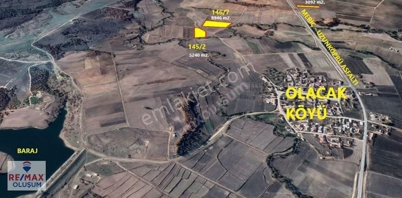Edirne Meriç Olacak Mevki Satılık Tarla Anayola Cephe 17.279 M2