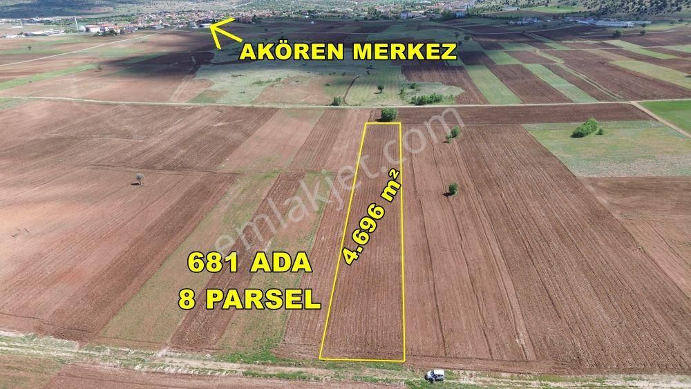 Konya Akören Merkezinde 4.696 M² Tek Tapu Tarla
