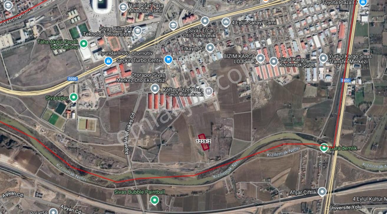 Sivas Satılık Arsa-4 Eylül Sanayi Sitesi Ticari İmarlı 366m2