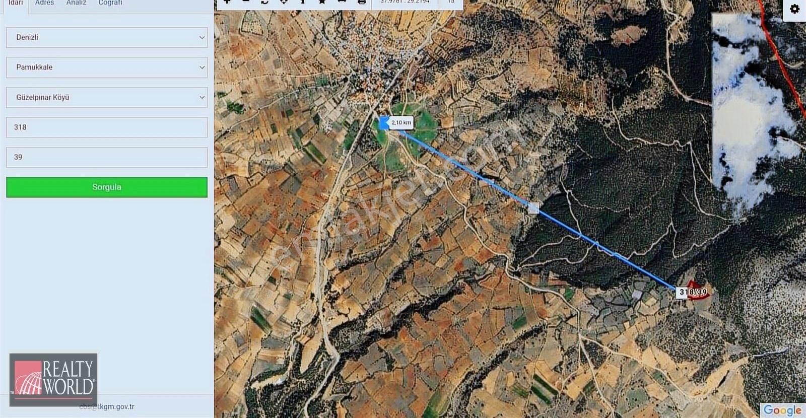 Rw Office20'den Pamukkale Güzelpınar'da Yatırımlık Tarla