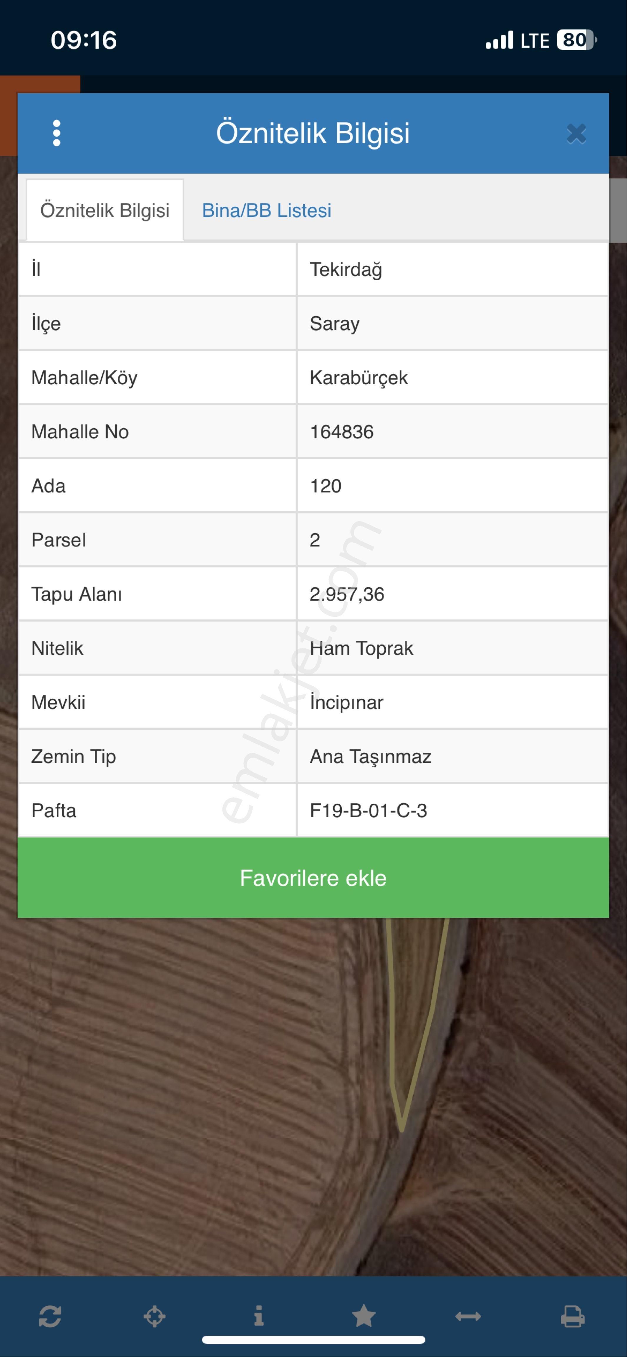 Sahibinden 3 Dönüm Tek Tapu Tekirdağ Saray