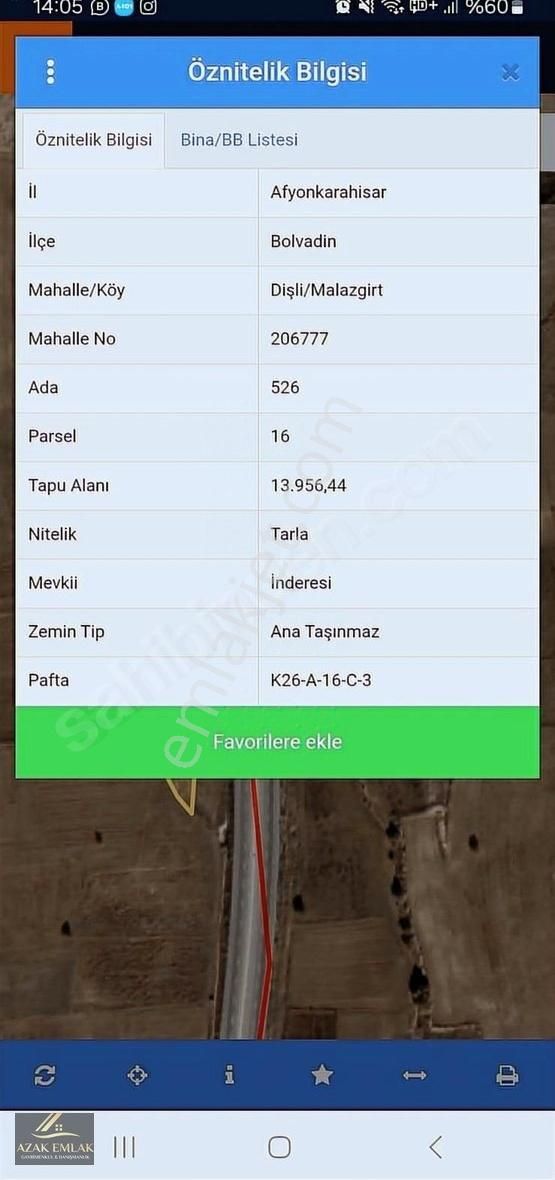 Azak Emlak'tan Bolvadin Dişli/malazgirtte Ticariye Uygun Fırsat - Görsel 2