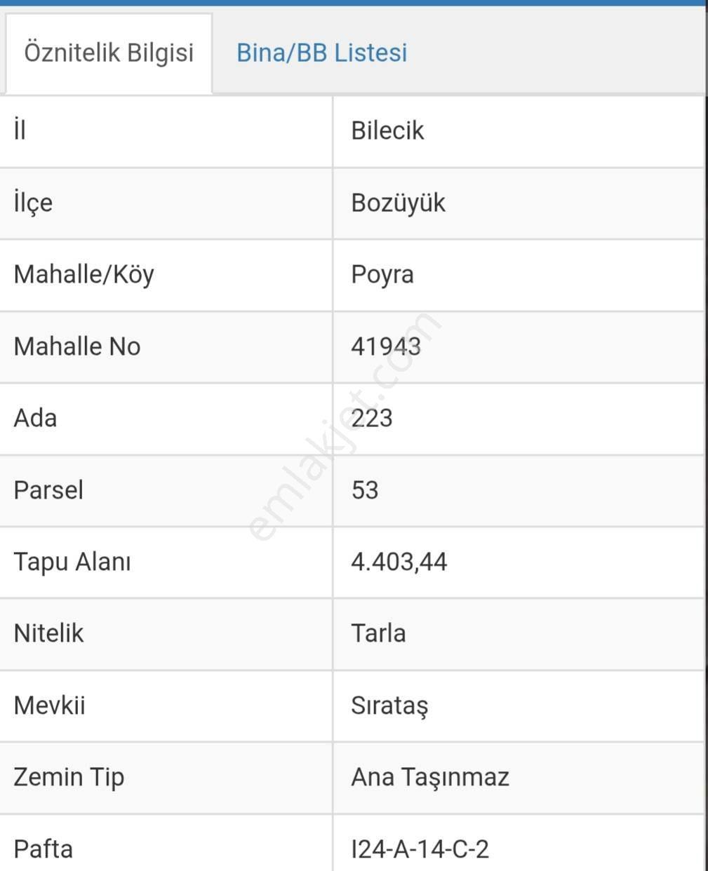 Bilecik/bozüyük/poyra Köyü=satılık Tarla - Görsel 2