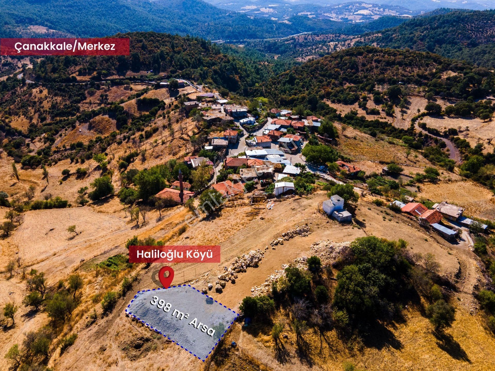 Çanakkale Merkez Haliloğlu Köyü'nde 398 M² Satılık Arsa
