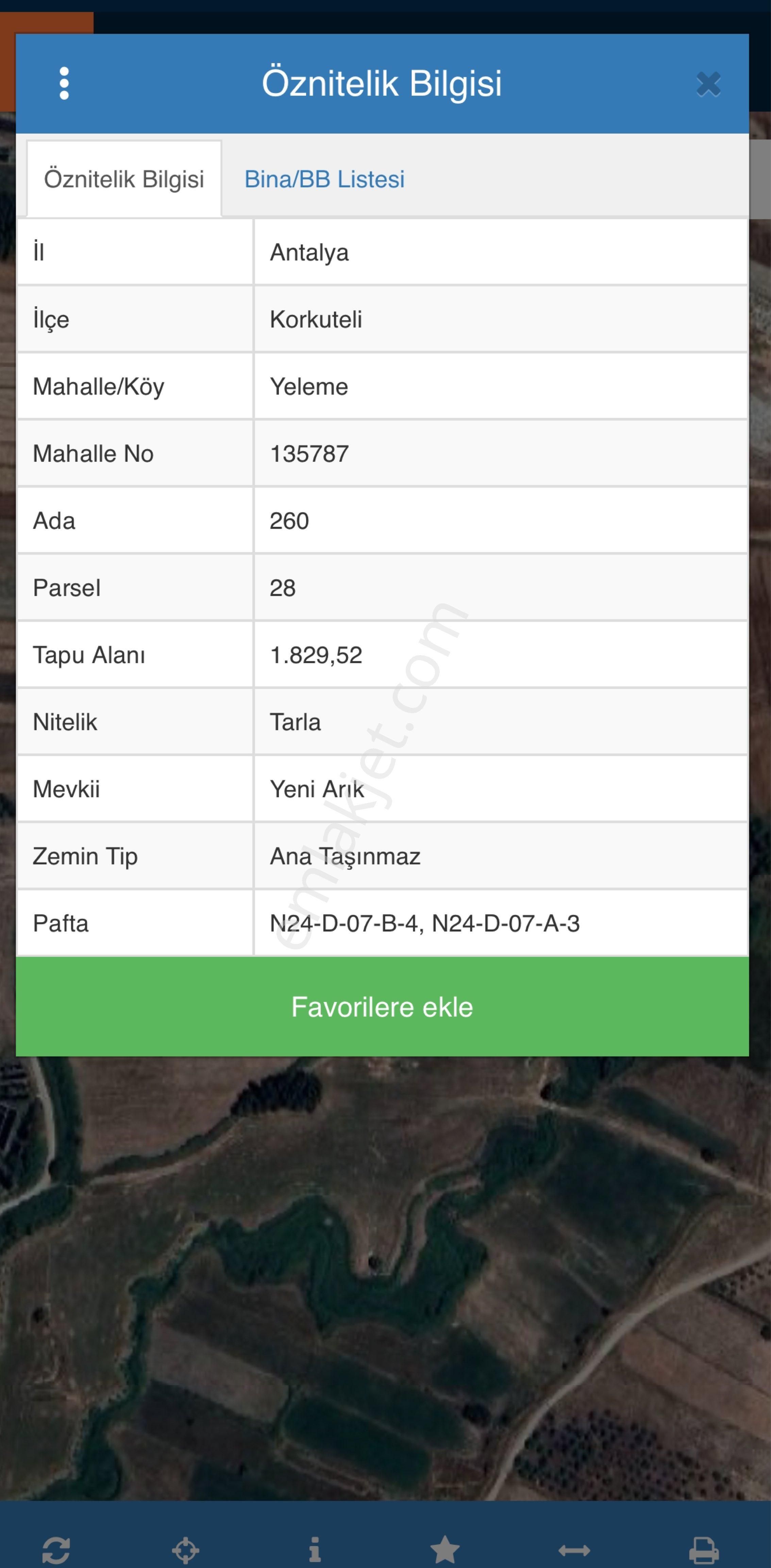 Korkuteli Yeleme Mh 1.829 M2 Satılık Tarla