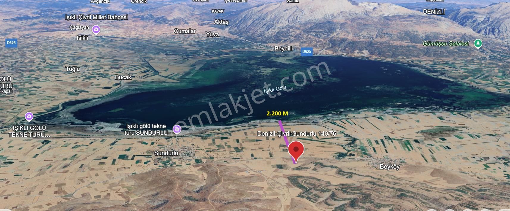 Denizli / Çivril / Sundurlu Mh / 11.409 M² Göl Manzaralı Arazi