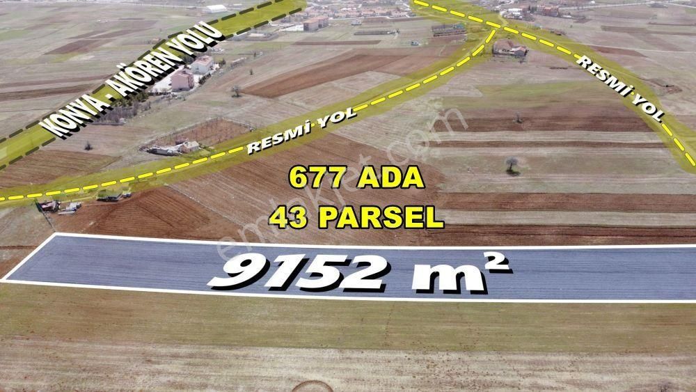 Konya / Akören / Tülce 9.152 M² Müstakil Tapulu Tarla