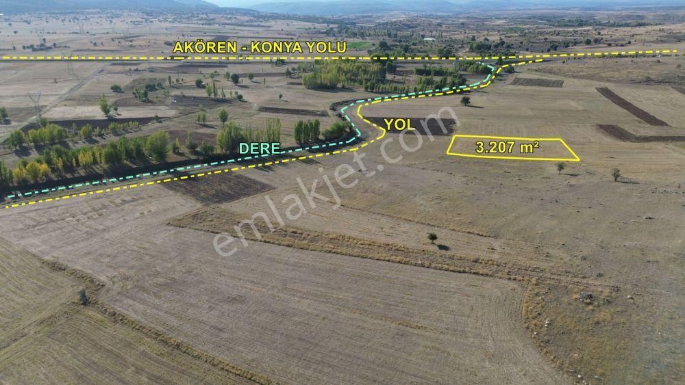 Konya / Akören / Tülce'de Müstakil Tapulu 3.207 M² Tarım Arazisi