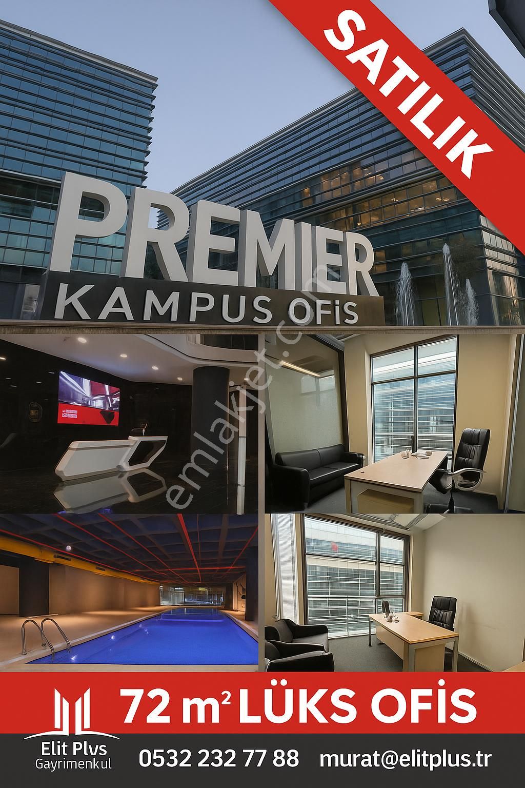 Kağıthane Premier Kampüs A Blok'ta Satılık Kiracılı Ofis – 45.000 Tl Aylık Kira Geliri!