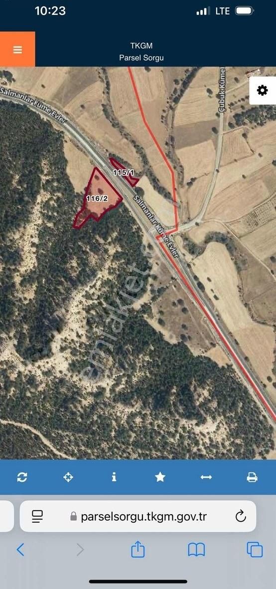 Temenos'tan Salmanlar Anayol Üstü Satılık Tarla
