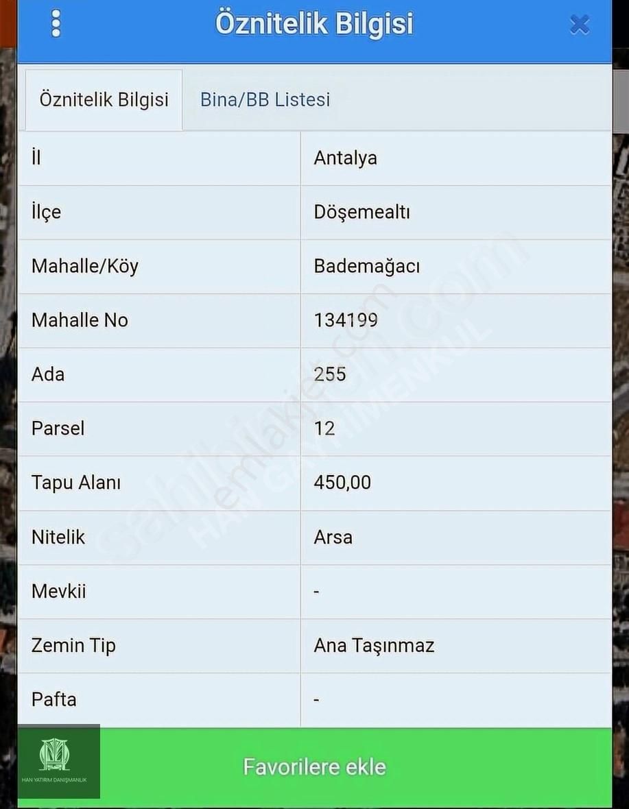 Bağdem Ağacının En Tutulan Bölgesinde Olup İmarlı Arsa Vıdeo Lu