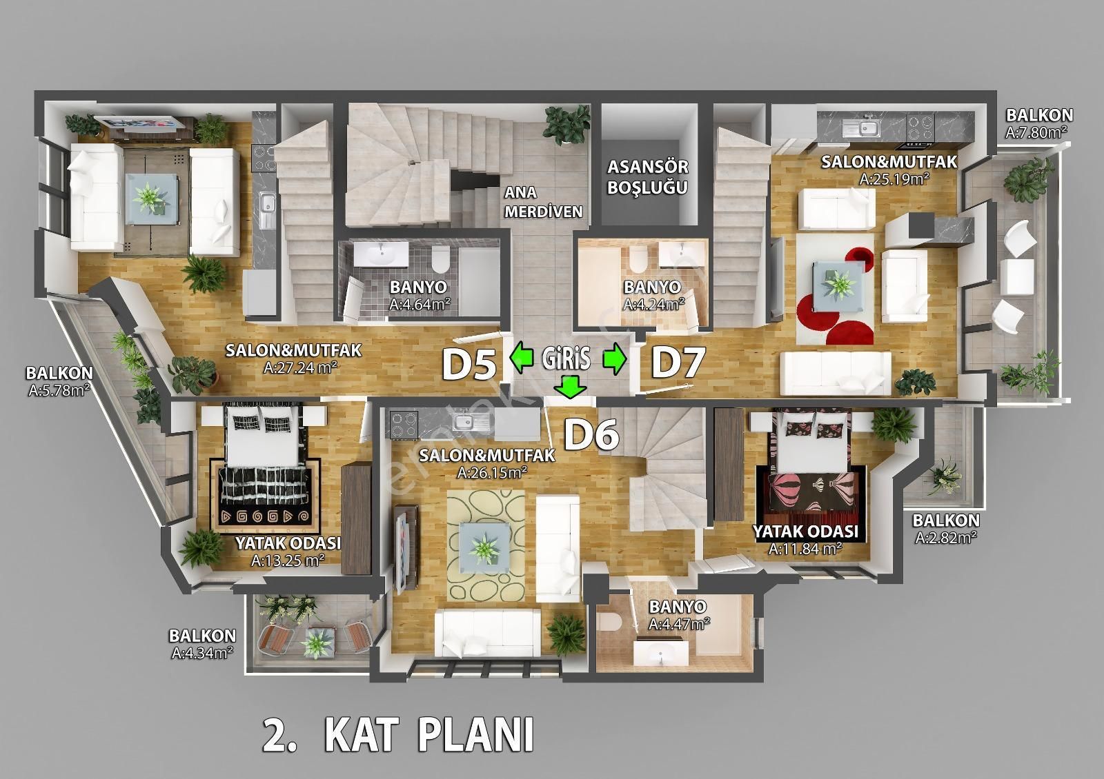 Stop’tan Hıdırlık Projeden 3+1 Çatı Dubleks Daire - Görsel 16