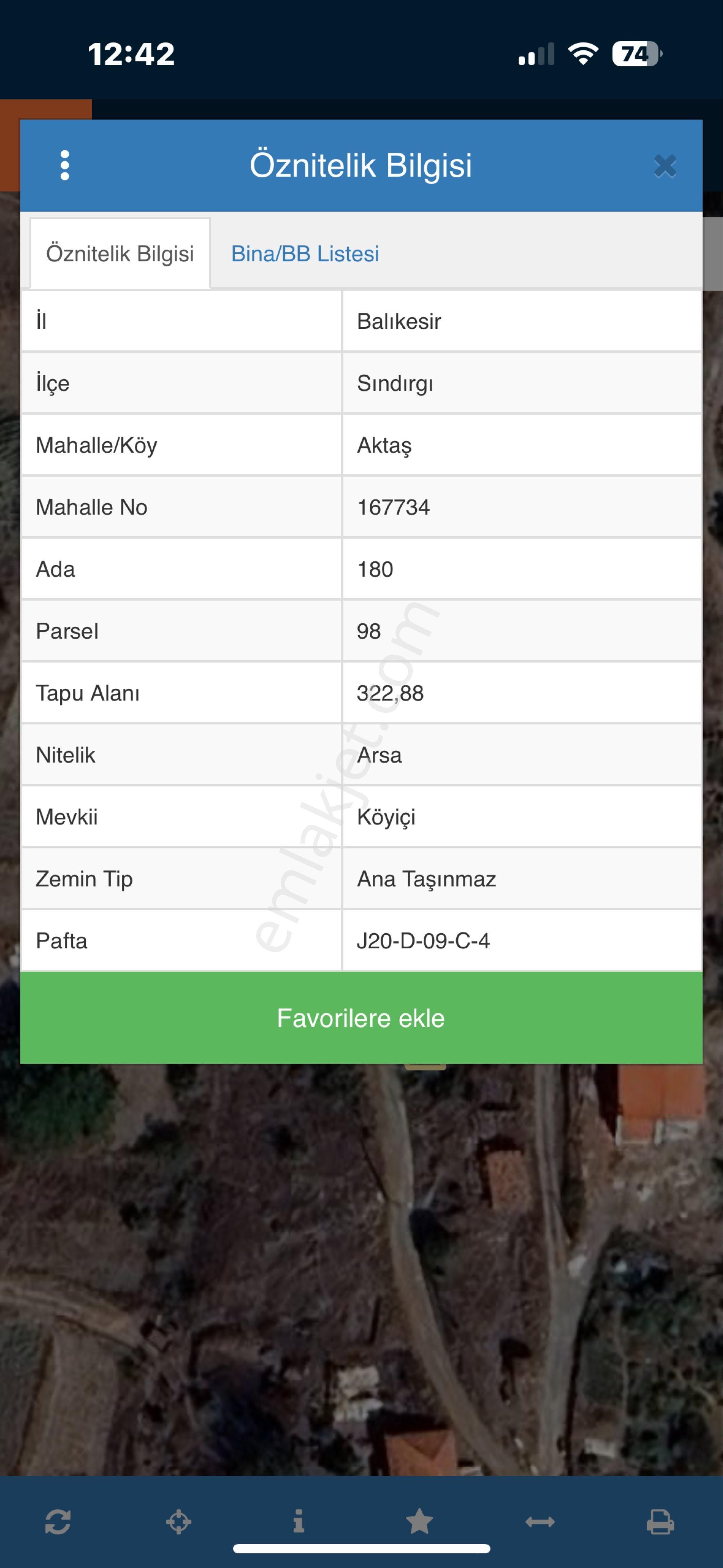 Sındırgı Aktaş Mahallesi Köyiçi İmarlı Satılık Arsa
