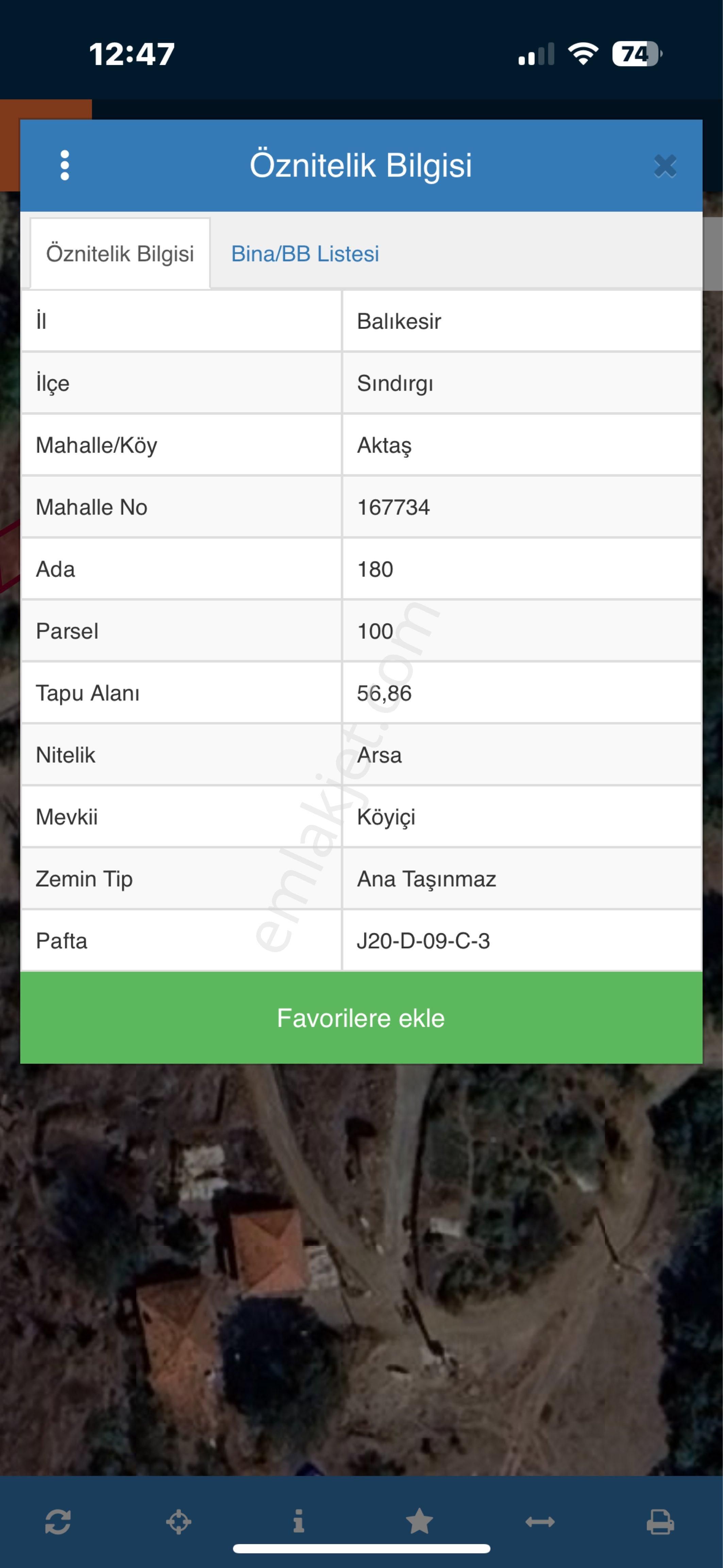 Sındırgı Aktaş Mahallesi Satılık Arsa