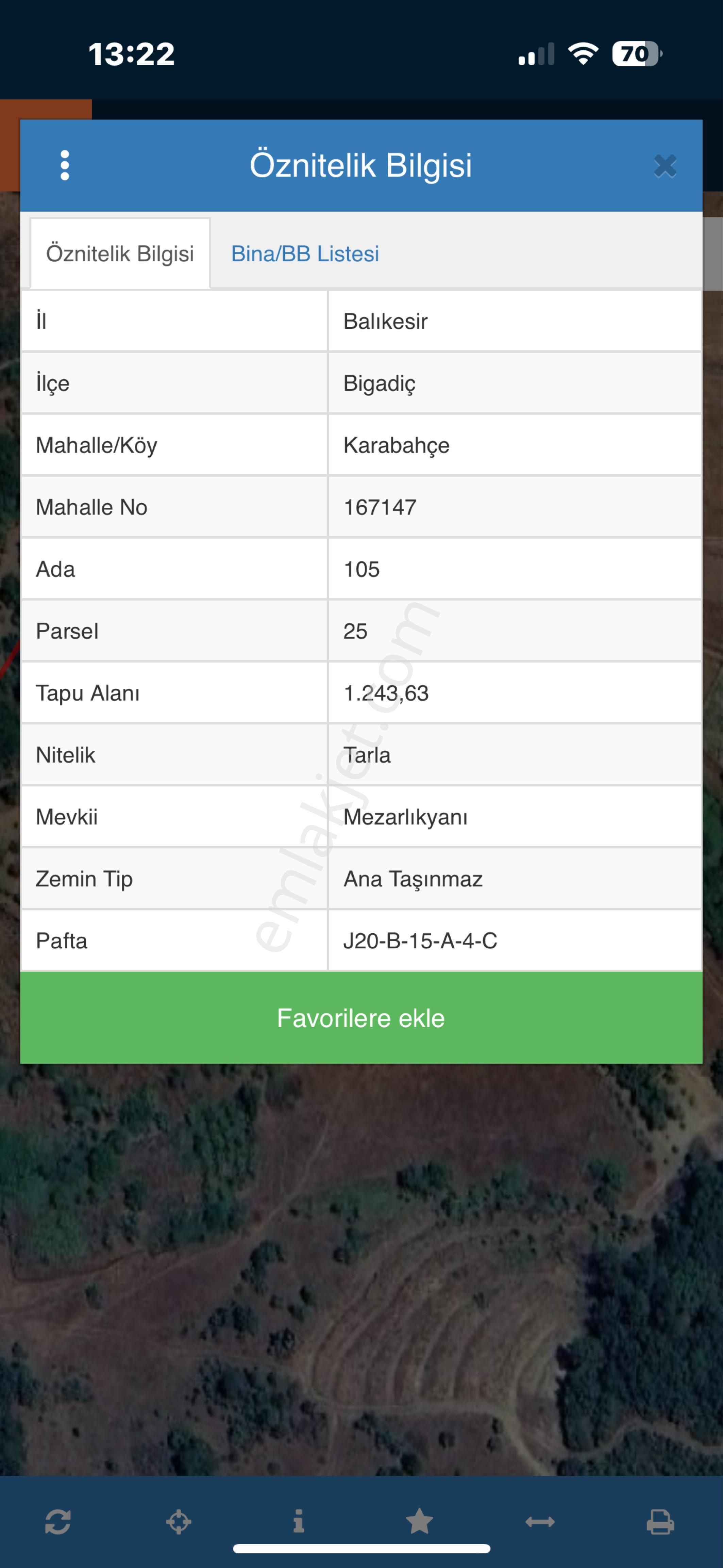 Bigadiç Karabahçe Mahallesi Satılık Tarla