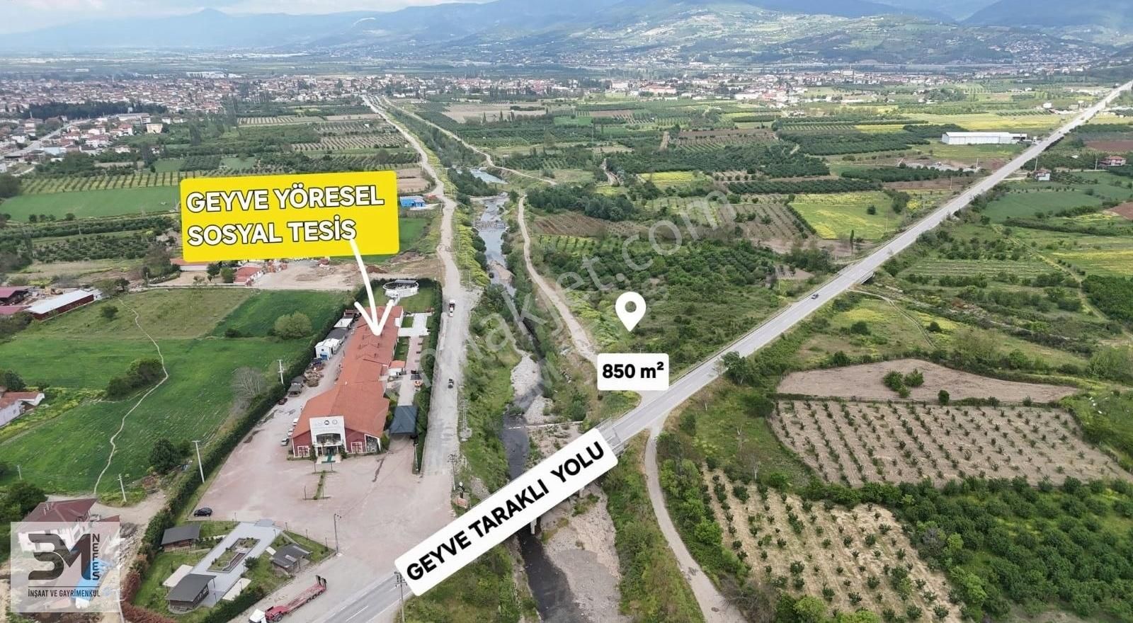 Geyve Eşme Asfalta Sıfır 843 M2 Bağ Nitelik Düz Fırsat Arsa