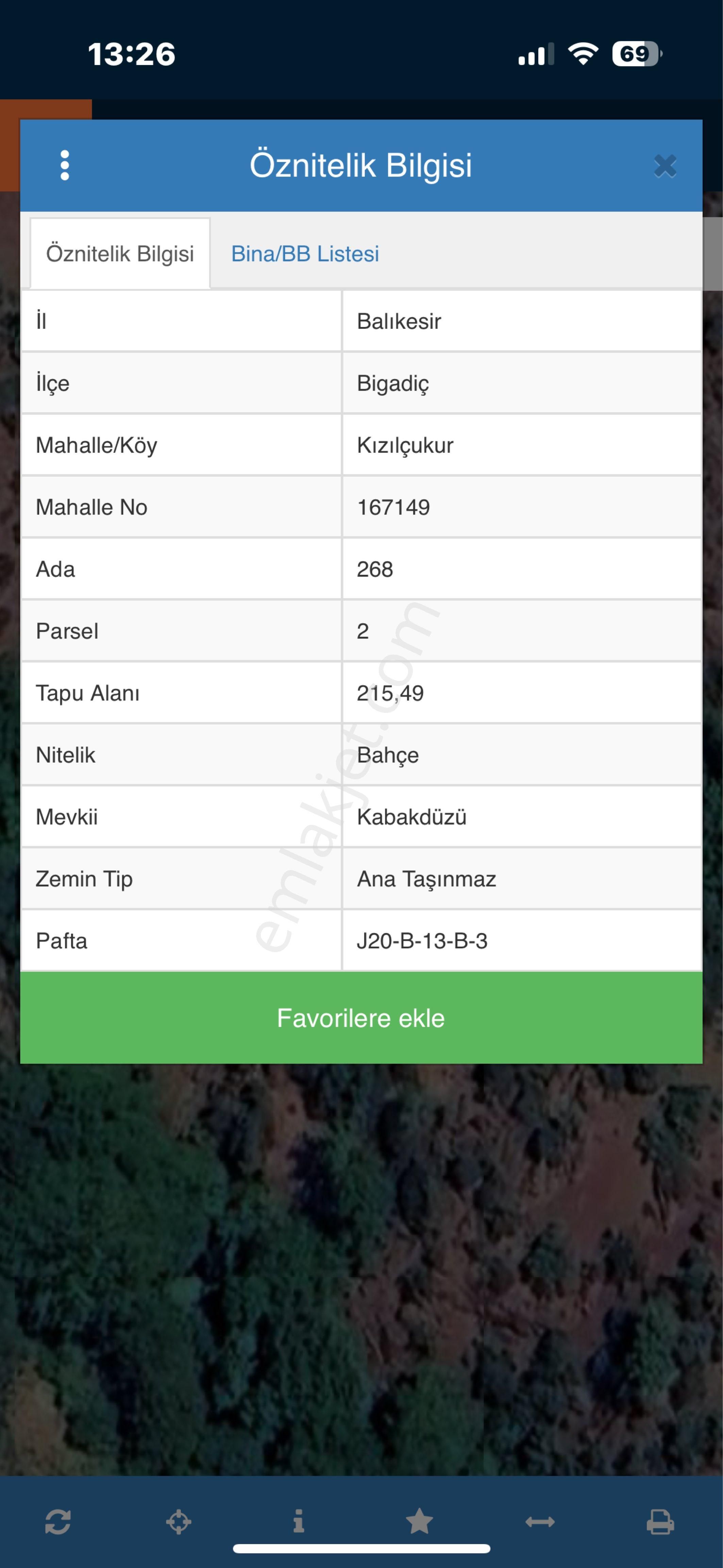Bigadiç Kızılçukur Mahallesi Satılık Bahçe