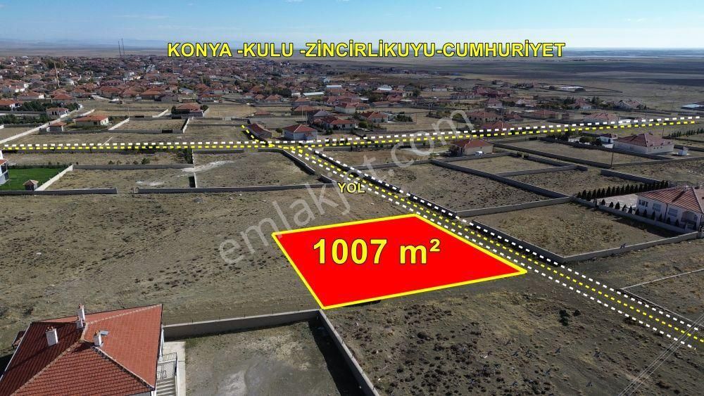 Konya / Kulu / Zincirlikuyu Mahallesinde 1.007 M2 Müstakil Tapulu Villa Arsası