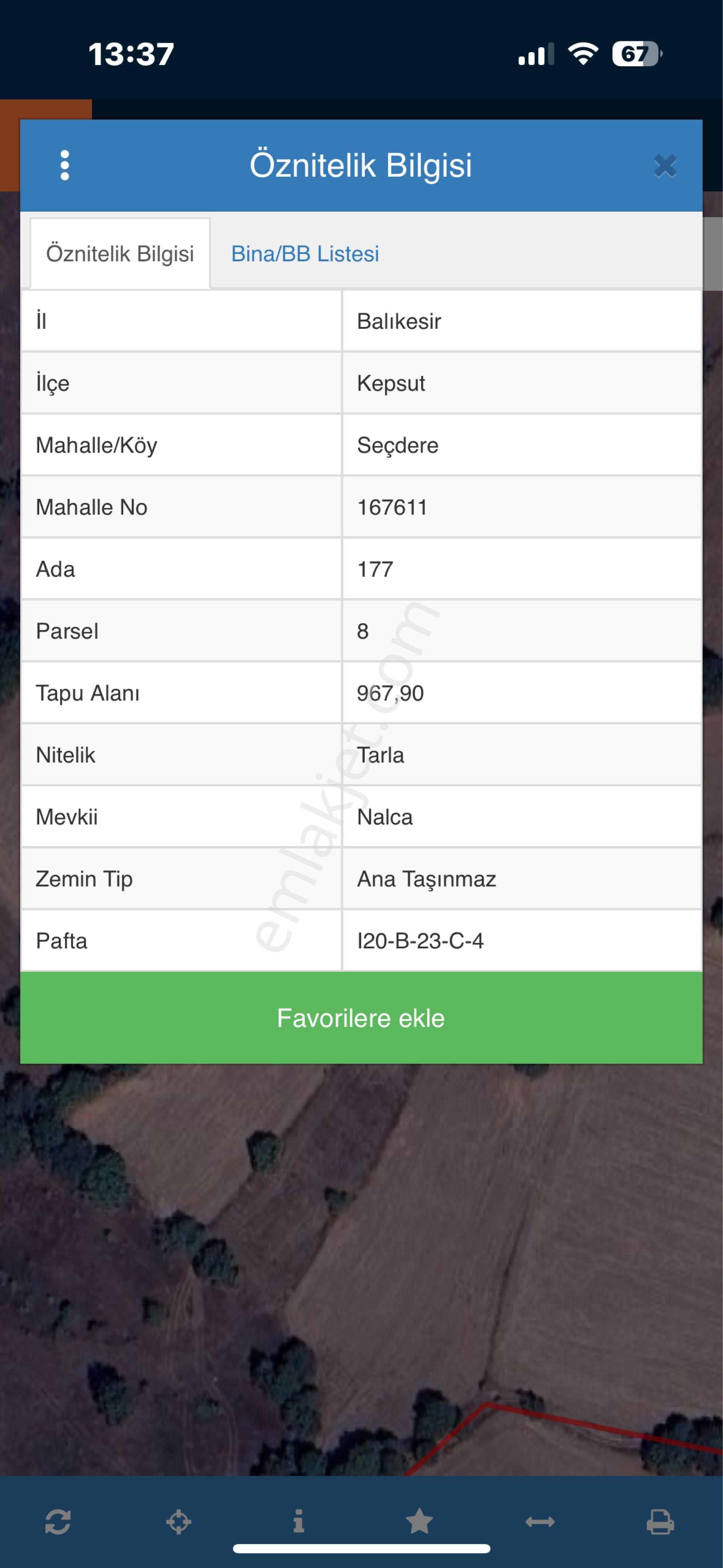 Kepsut Seçdere Mahallesi Satılık Tarla