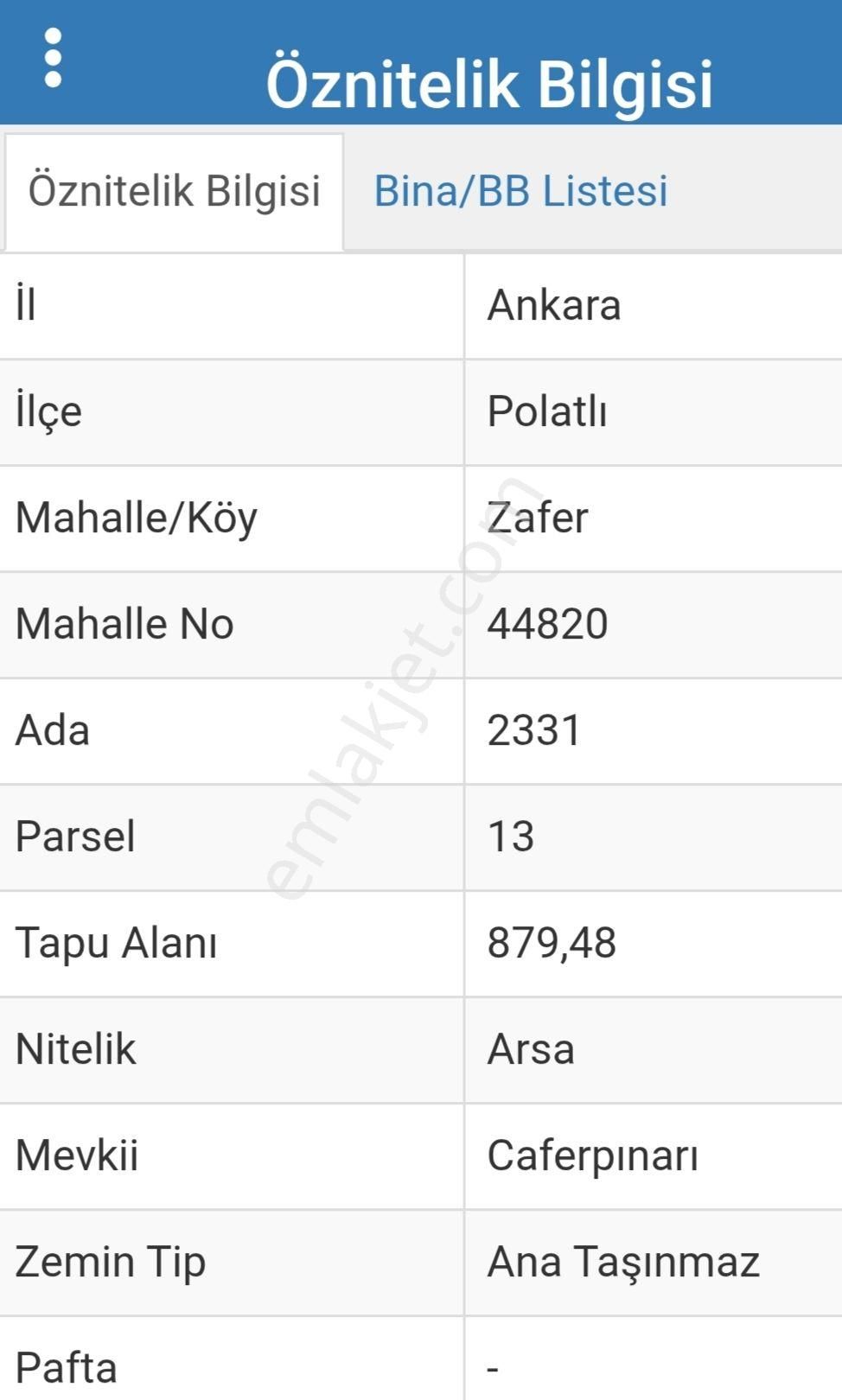 Polatlı Şentepe Bağ Evlerinde 879m² Tek Tapu Arsa