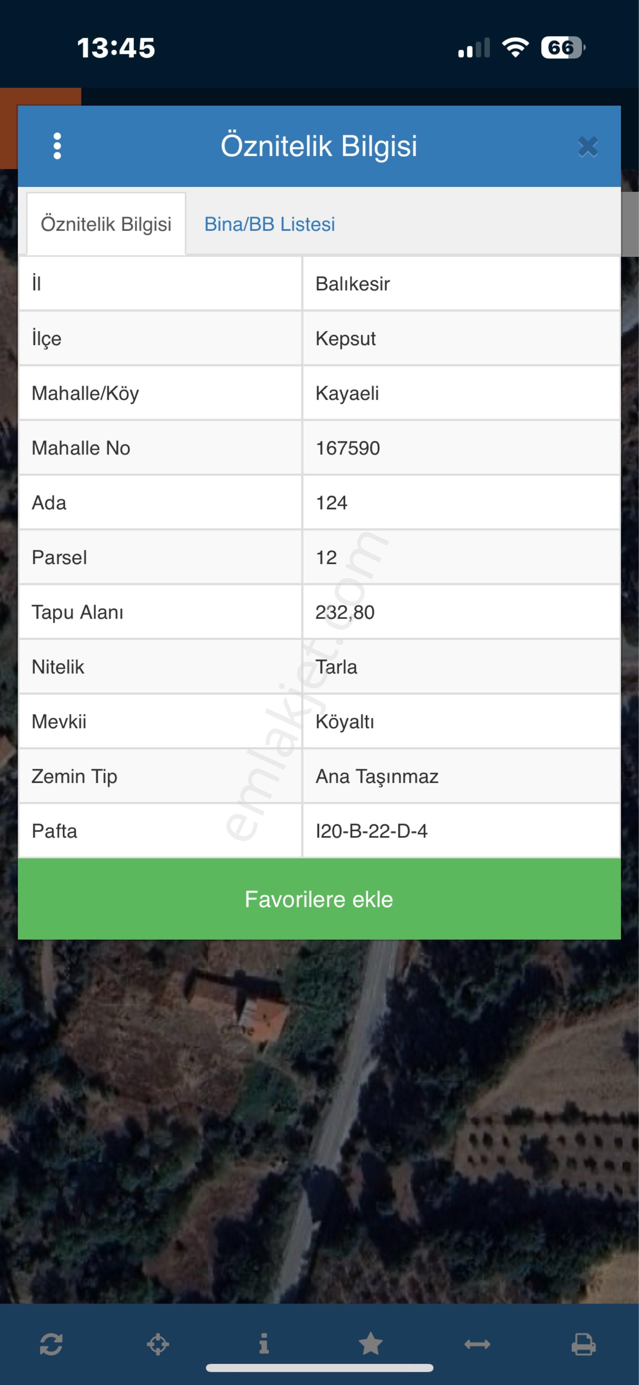 Kepsut Kayaeli Mahallesi Satılık Tarla