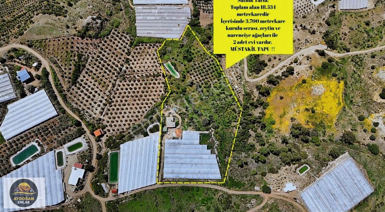 Aydoğan Emlak'tan Müstakil Tapu Tarla - Sera Ve 2 Adet Ev İle !! - Görsel 22