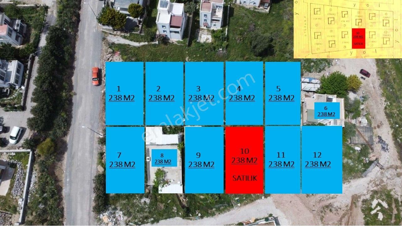 Bodrum Bağla'da, Deniz Manzaralı, Villa İmarlı Satılık Arsa - Görsel 6