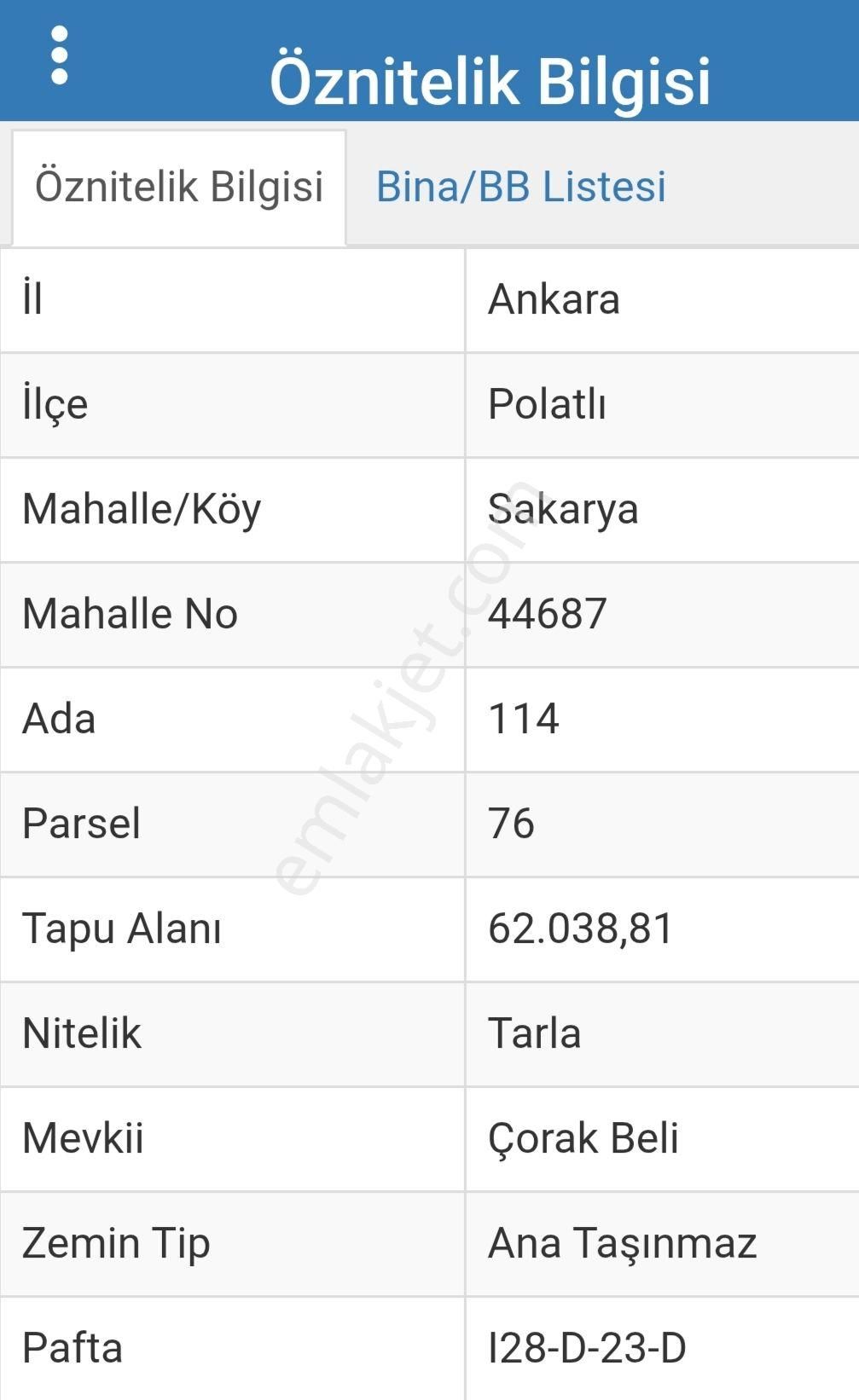 Polatlı Sakarya Tapulu 104.600m² İmarın Dibi On Numara Yatırımlık Tarla