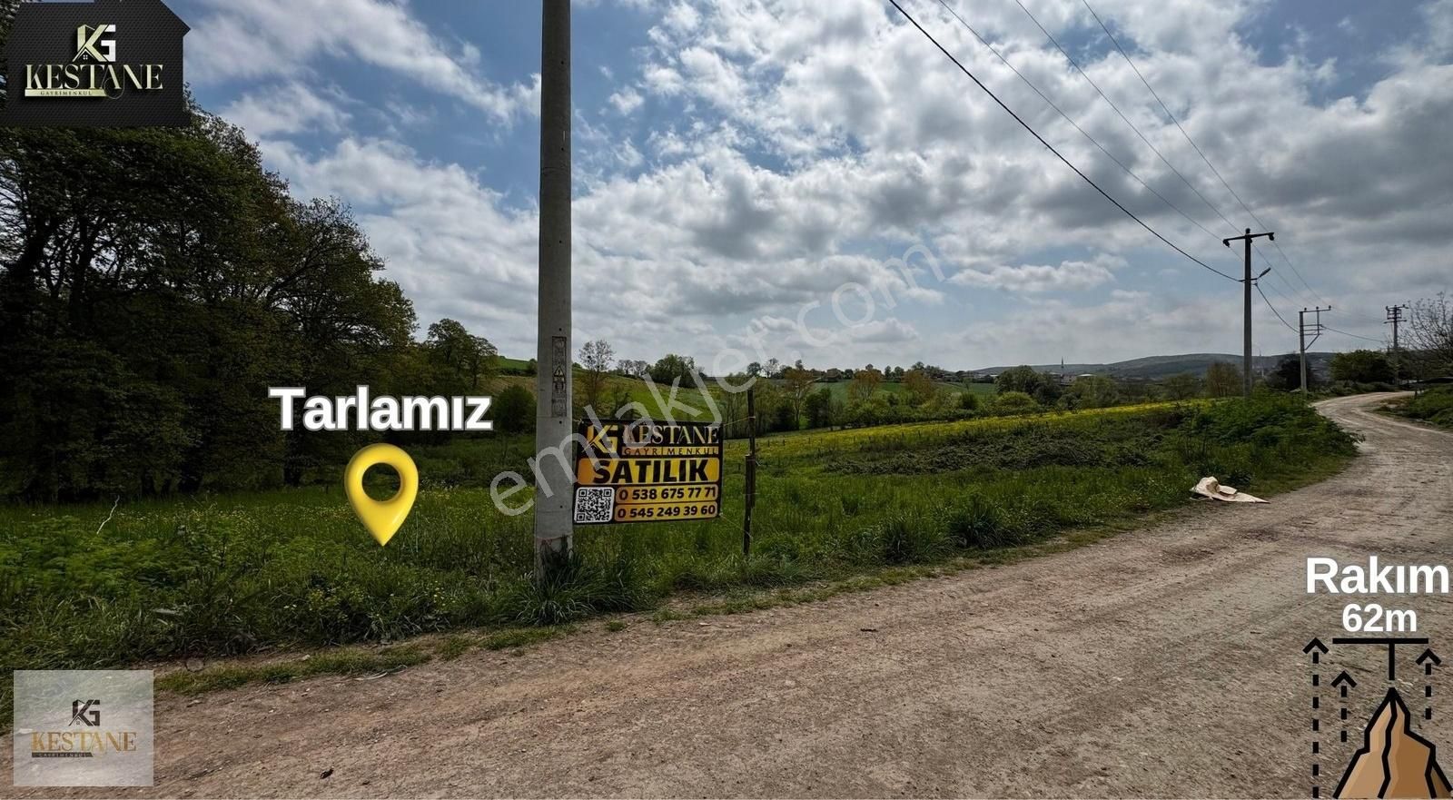 İmara 40m Uzakta| Elektrik Su Var| Resmi Yola 66m Cephe