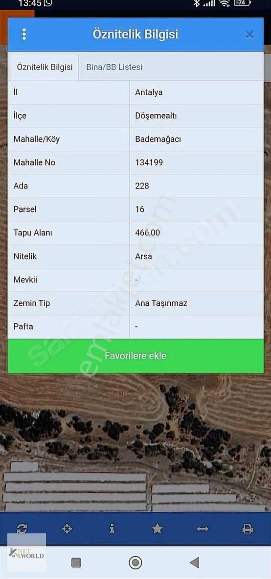 Net World'ten Daha Ucuzu Yok Villa İmarlı Arsa (kuponluk Yer)
