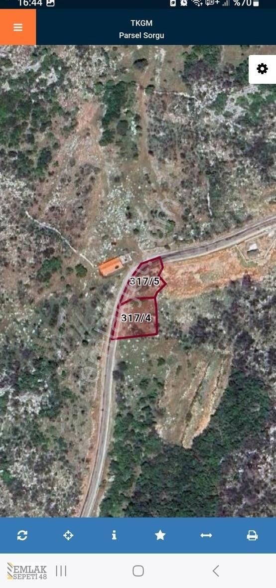 Marmaris Bayırda Yola Cepheli 2 Parsel Birden 1170 M2 Satılık