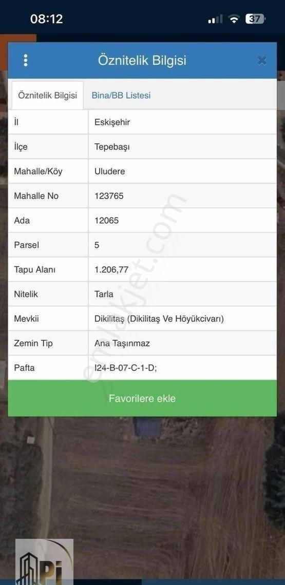 Pi Emlak'tan Satılık Uludere De Bahçeye Uygun Tarla