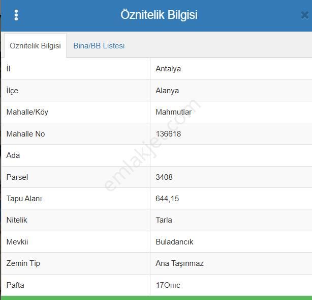 Denize 850m. Satılık 644m2 Takasa Açık Arsa