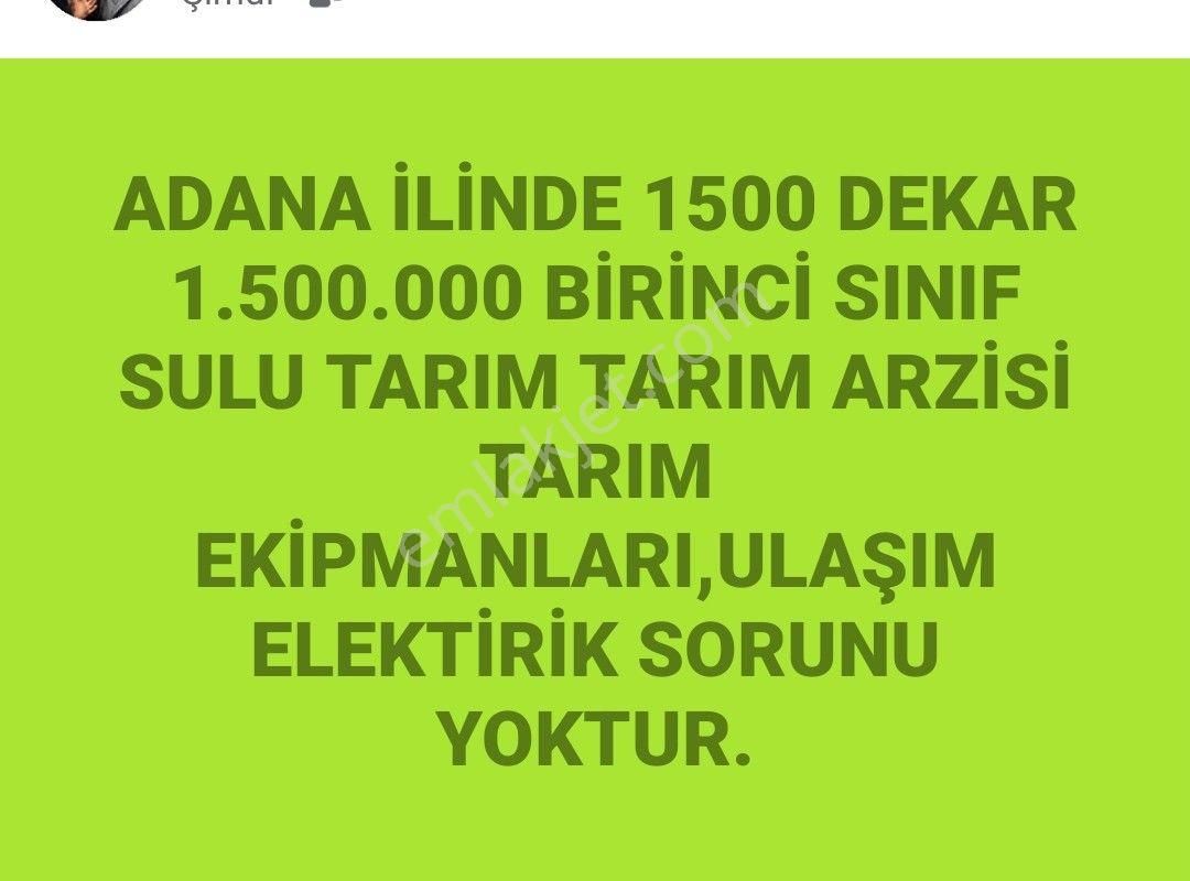 Sezenler Emlaktan Adana İlinde Satılık Tarla
