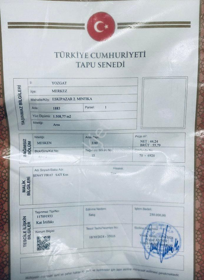 2+1 Satlık Daire