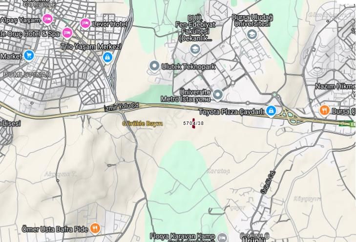 Uludağ Üniversitesi Karşısı /görükle -kurtuluş-merada/izmir Yoluna 1 Par./ 390 M2/satılık - Görsel 7