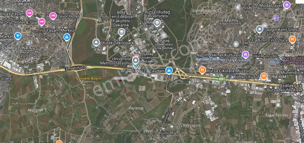 Uludağ Üniversitesi Karşısı /görükle -kurtuluş-merada/izmir Yoluna 1 Par./ 390 M2/satılık - Görsel 8