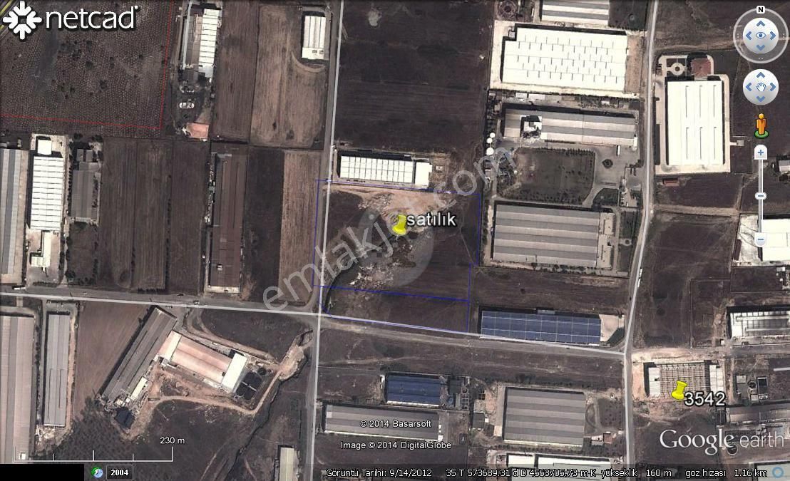 Velimese Organize Sanayi Bölgesin De Satılık Net Arsa