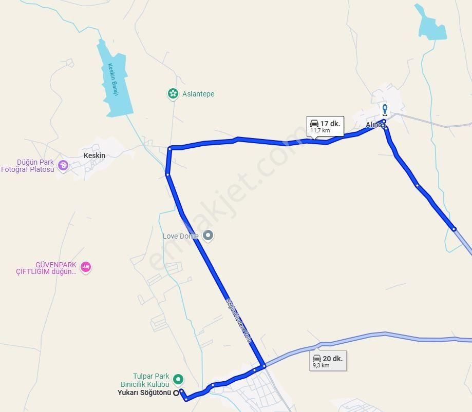 Alınca'da 10.587m2 Tarla - Söğütönü Ve Hobi Bahçesine 10 Dakika