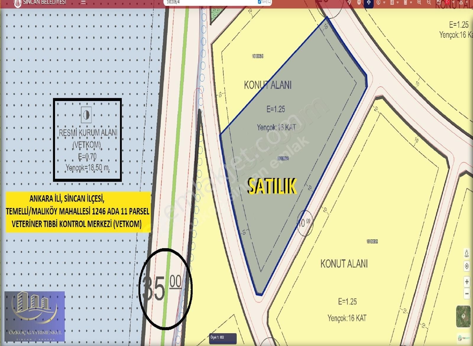 Maliköy'de Tse Yakını 1.25 Emsal 16 Kat Konut İmarlı 223 M² Arsa - Görsel 22