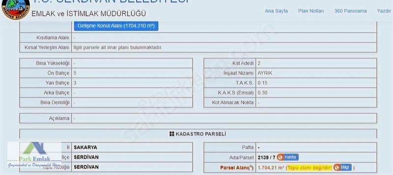 Sapanca Gölü Manzaralı %15 2 Kat Konut İmarlı Satılık Arsa