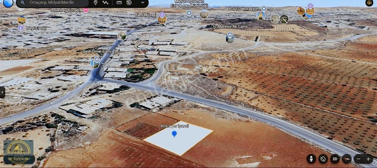 Midyat Ortaçarşıda Tek Tapu 3 Kat İmarlı Müstakil Köşe Arsa